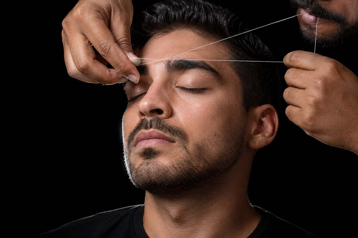 Depilación de cejas con hilo en Next Level 47