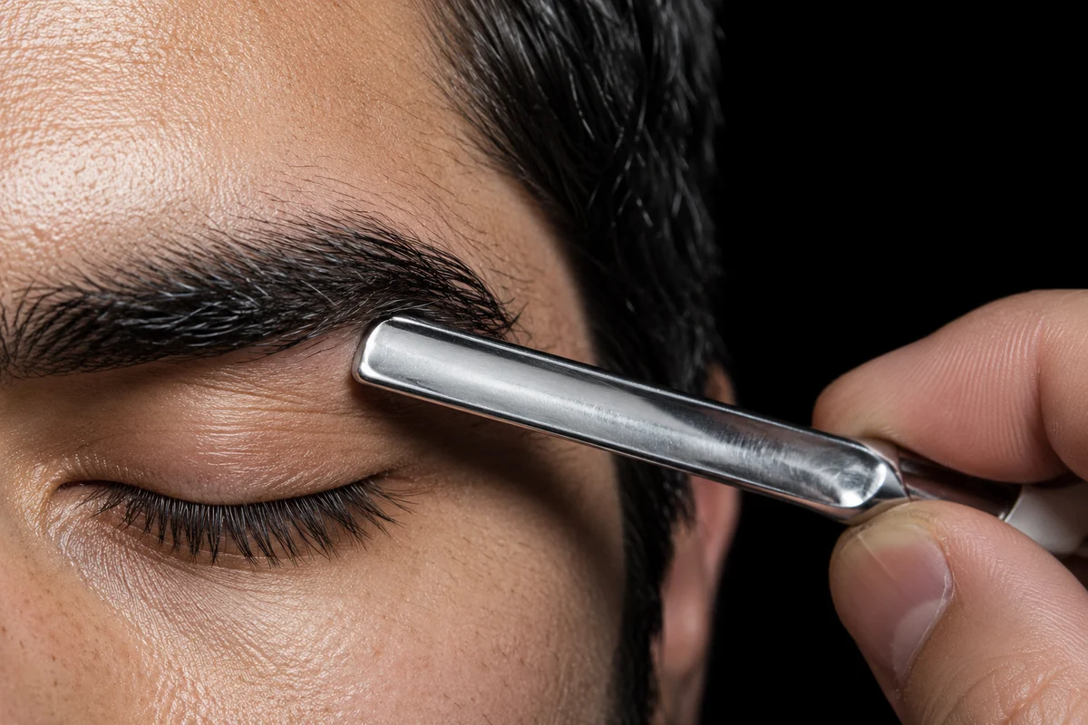 Perfilado de cejas con cuchilla — 5 minutos express